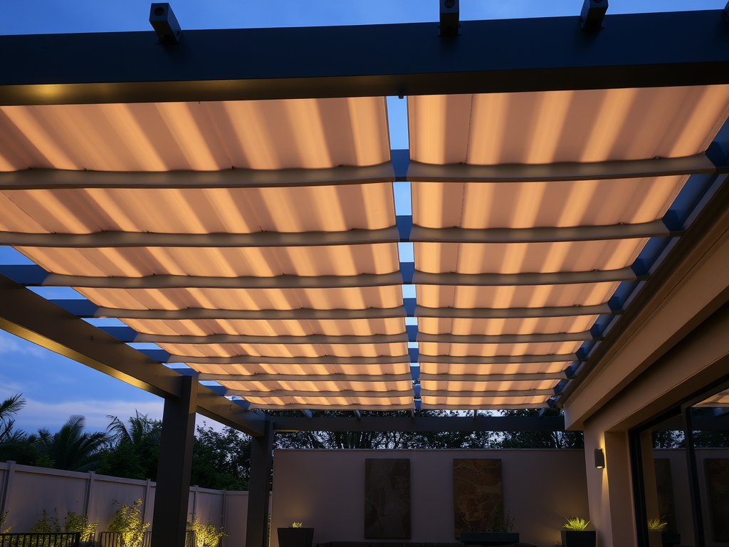 Outdoor living rooms with pergola covers