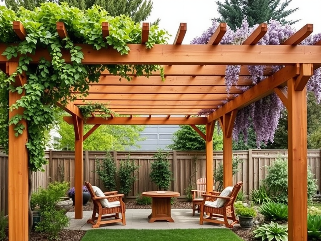 Climate-appropriate pergola for Texas